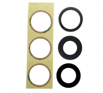 Стекло камеры iPhone 15 Pro Max  (Комплект из 3шт) Черный (Оригинал)#2080854