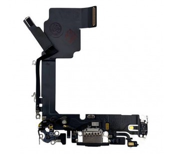 Шлейф iPhone 15 Pro на системный разъем + микрофон Черный (Оригинал)#2080494