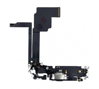 Шлейф iPhone 15 Pro Max на системный разъем + микрофон Черный (Оригинал)#2080493