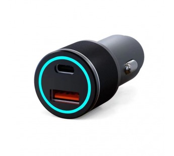 Автомобильный адаптер 2гн. (1гн.QC3.0+1гн.Type-C PD20W), чёрный Rexant#2078172
