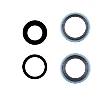 Стекло камеры для iPhone 16/16 Plus (комплект 2 шт.) Бирюзовый#2088952