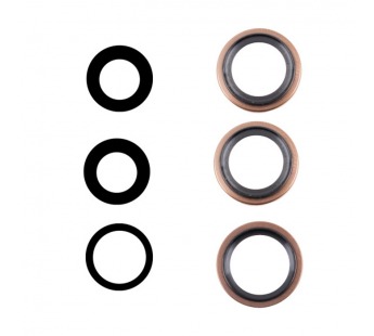 Стекло камеры для iPhone 16 Pro/16 Pro Max (комплект 3 шт.) Бежевый#2088949