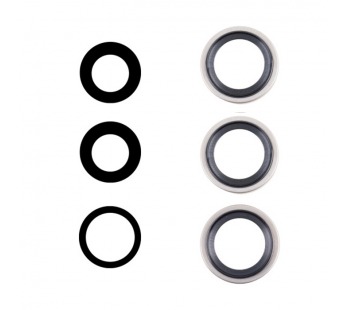 Стекло камеры для iPhone 16 Pro/16 Pro Max (комплект 3 шт.) Серый#2088946