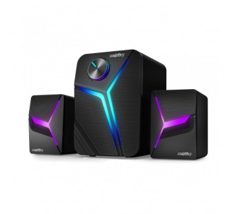 Колонки 2.1 Smartbuy S1, 12Вт, LED-подсветка, черный (SBA-4450)#2078858