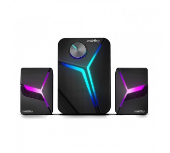 Колонки 2.1 Smartbuy S1, 12Вт, LED-подсветка, черный (SBA-4450)#2078857
