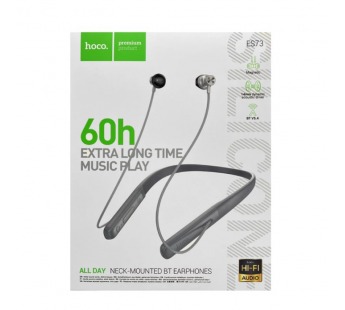Беспроводные спорт наушники HOCO ES73 (60 ч/400 mAh) серые#2079119