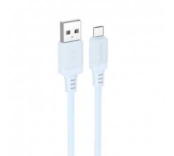 Кабель USB - Micro USB BOROFONE BX115 (2.4A/1m/силиконовый) синий#2102430