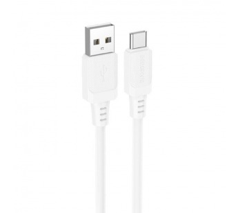 Кабель USB - Type-C BOROFONE BX115 (3A/1m/силиконовый) белый#2102433