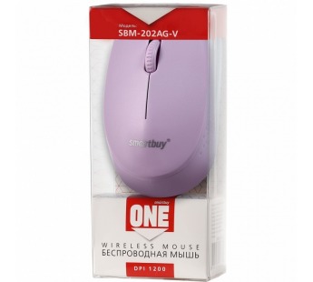 Мышь беспроводная Smartbuy ONE 202AG-V светло-фиолетовая (SBM-202AG-V)#2079454