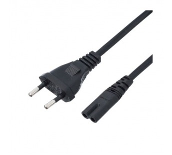 Шнур сетевой для аппаратуры, вилка - евроразъем С7, кабель 2x0,75 кв. мм. 1,8м GoPower#2080319