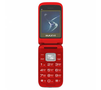 Мобильный телефон MAXVI E5 up Red раскладушка с док станцией (2,4"/1,3МП/1500mAh)#2141904