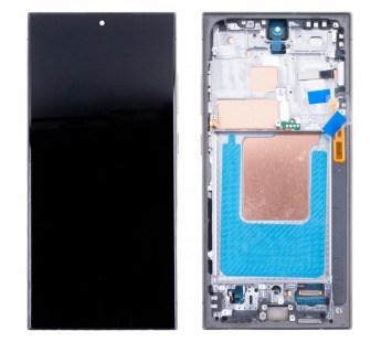 Дисплей для Samsung Galaxy S24 Ultra (S928B) модуль с рамкой Черный - (OLED) (Full Size)#2123021