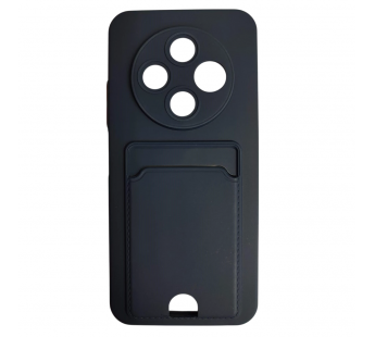 Чехол силиконовый Tecno Spark 30С матовый цветной с визитницей темно-синий#2081155