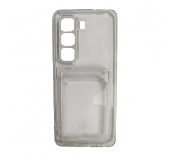 Чехол силиконовый Infinix Hot 50 с визитницей прозрачный#2103643