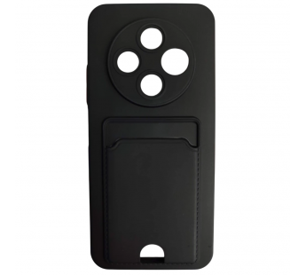 Чехол силиконовый Tecno Spark 30С матовый цветной с визитницей черный#2081161