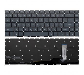 Клавиатура для MSI Prestige 14 A10 темно-серая с белой подсветкой#2080800