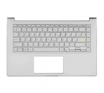 Топ-панель 90NB0QR1-R30RU0 для Asus серебро, серебряные клавиши с подсветкой#2137684