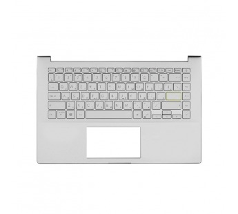 Топ-панель для Asus VivoBook S14 M433IA серебро, серебряные клавиши с подсветкой#2130857