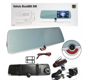 Автомобильный видеорегистратор зеркало (сенсорный экран) L1030, 3 камеры (черный)#2086416