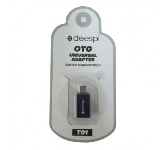 OTG переходник Deespi T01 Type-C на USB (черный)#2089607