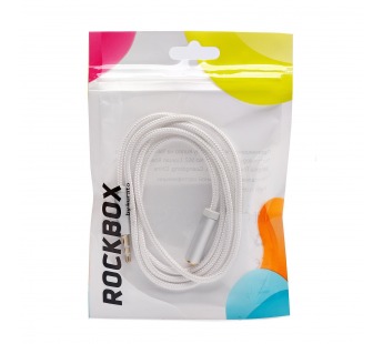 Кабель AUX (папа-мама) RockBox RC-MM4 100см   (white) (238945)#2087086