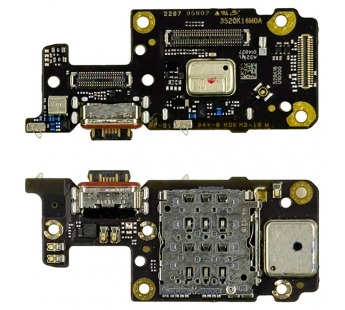 Шлейф для Xiaomi Redmi Note 11 Pro+ 5G (21091116UG) плата системный разъем/разъем SIM/микрофон - Премиум#2082294