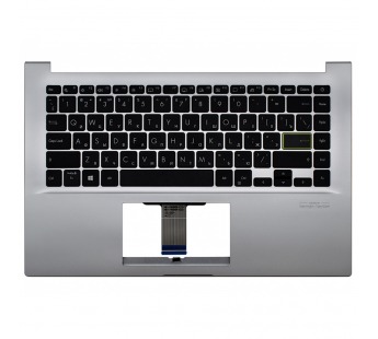 Топ-панель для Asus VivoBook 14 F421EA серебро, черные клавиши без подсветки#2082276