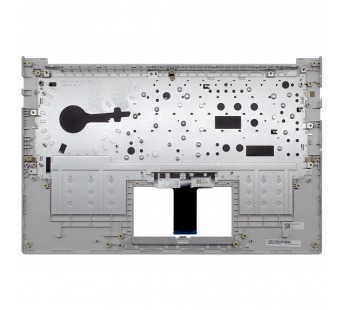 Топ-панель для Asus VivoBook 14 F413EA серебро, черные клавиши без подсветки#2082275
