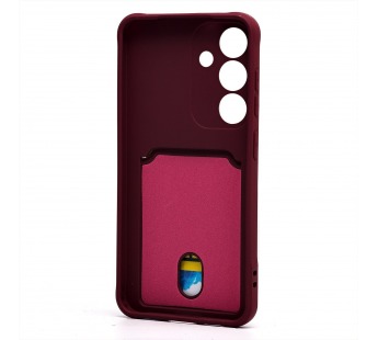Чехол-накладка - SC304 с картхолдером для "Samsung Galaxy S25" (bordo) (239003)#2083155