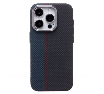 Чехол-накладка Luxo Creative PC для "Apple iPhone 15 Pro" (120) (тех. уп.) (black/blue) (239611)#2085658