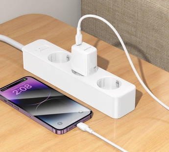 Адаптер сетевой BOROFONE BN28, PD30W Type-C, цвет белый#2082652