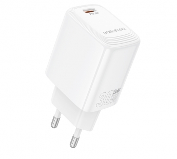 Адаптер сетевой BOROFONE BN28, PD30W Type-C, цвет белый#2082654