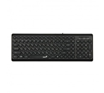 Клавиатура USB Genius SlimStar Q200 мембранная, 101 клавиша, кабель 1,5м Black, шт#2082905