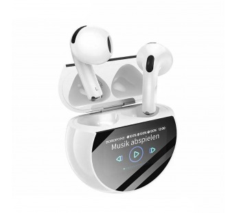 Беспроводные Bluetooth-наушники Borofone TWS BW87 с экраном (white) (239517)#2097474