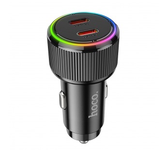 Адаптер Автомобильный Hoco NZ14B Guerrero PD50W (2*Type-C) (black) (229388)#2083973