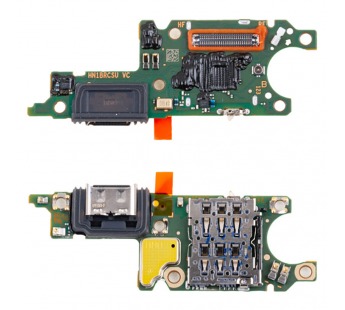 Шлейф для Huawei Honor X9c Smart плата на системный разъем/разъем SIM/микрофон - Премиум#2089387