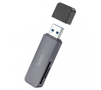 КартРидер Hoco HB45 2в1 (Micro SD/SD) USB 3.0 металлик#2121810