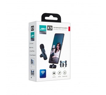 Микрофон - K9 двойной с прищепкой для телефона, Type-C+Lightning (black) (239604)#2089508