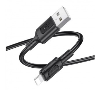 Кабель USB - Apple lightning Borofone BX111 Feliz (повр. уп.) 100см 2,4A  (black) (239657)#2083728