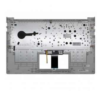 Топ-панель для Asus VivoBook 14 M413DA серебро, черные клавиши с подсветкой#2083823