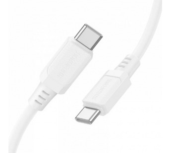 Кабель Type-C - Type-C BOROFONE BX115 (60W/1m/силиконовый) белый#2102413