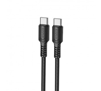 Кабель Type-C - Type-C BOROFONE BX116 (60W/1m/текстиль) черный#2117616