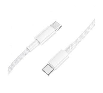 Кабель Type-C - Type-C BOROFONE BX117 (60W/1m/текстиль) белый#2102401