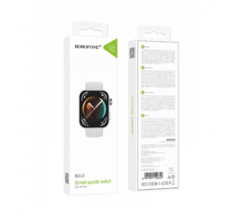 Умные часы BOROFONE BD13 (1.83"/190mAh/IP67/GPS/Уведомления/Bluetooth) серебристые#2093894