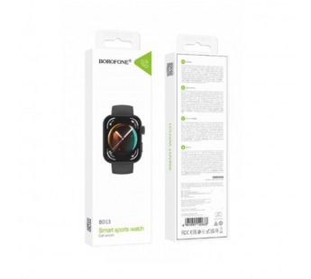 Умные часы BOROFONE BD13 (1.83"/190mAh/IP67GPS/Уведомления/Bluetooth) черные#2093896