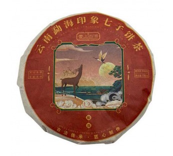 Чай Пуэр Шу 100гр Мэнхай Знакомое Впечатление фабрика Гу И мини блин Черный#2085121