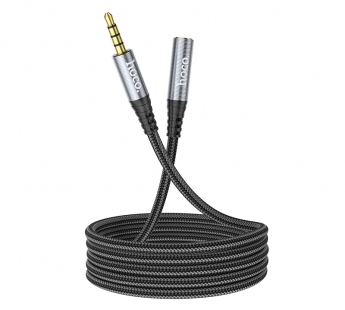 Аудиосоединитель Hoco UPA20 (3,5мм папа+3,5мм мама), 1м черный#2085175