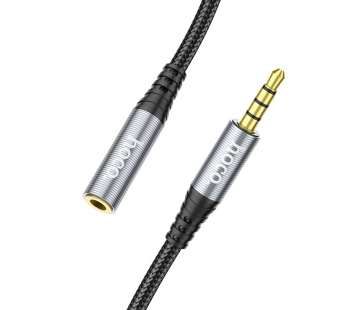 Аудиосоединитель Hoco UPA20 (3,5мм папа+3,5мм мама), 1м черный#2085177