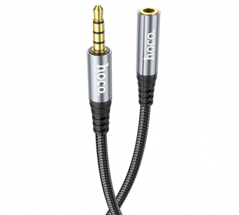 Аудиосоединитель Hoco UPA20 (3,5мм папа+3,5мм мама), 1м черный#2085178