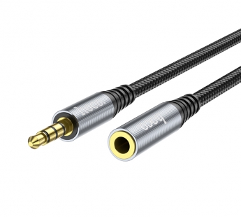 Аудиосоединитель Hoco UPA20 (3,5мм папа+3,5мм мама), 1м черный#2085179